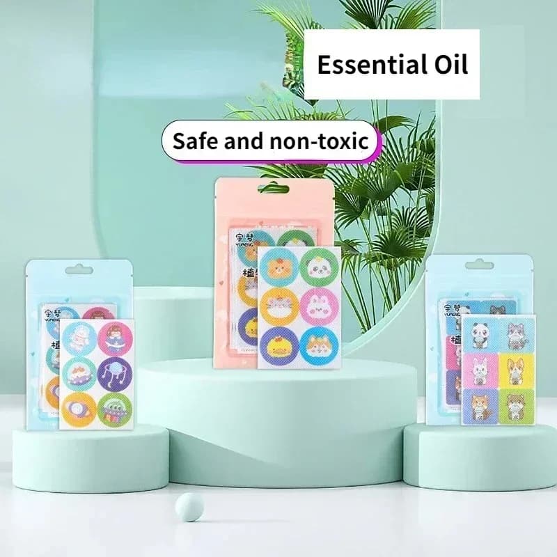Autocollants anti-moustiques pour bébé, 100% naturels, Non toxiques, huile essentielle Pure, pour Camping et voyage