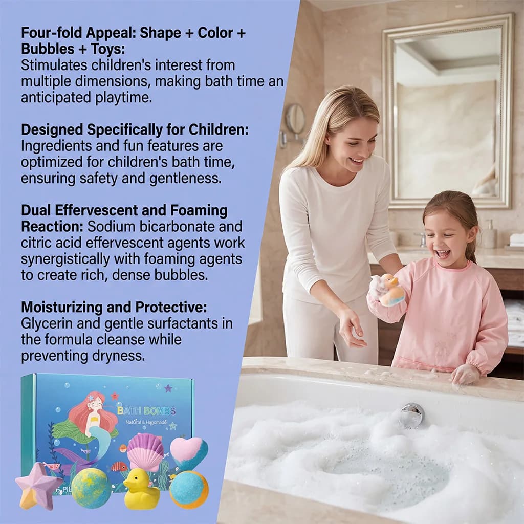 Kit de boules de bain au sel de mer, huile essentielle, adoucissante, kératine, élimine les peaux mortes, pour enfants, accessoires de bombes de bain hydratantes