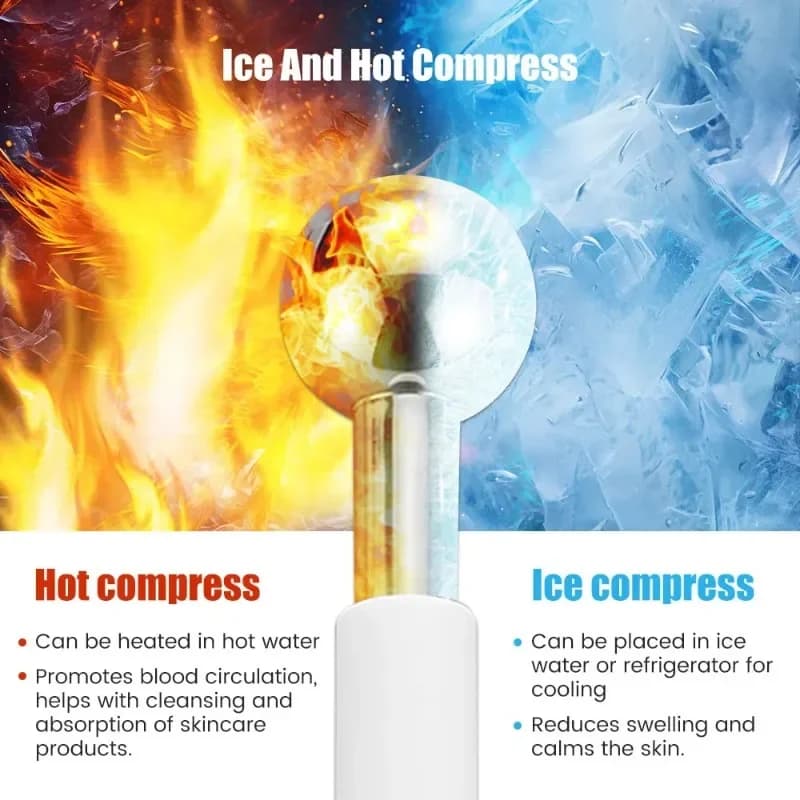 Globes de glace pour le visage et les yeux, rouleaux rafraîchissants pour le soin du visage, globes de glace réutilisables pour resserrer la peau, réduire les poches