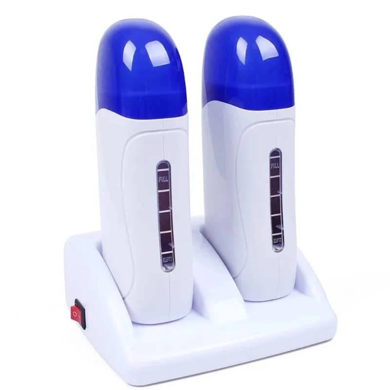 Épilateur électrique double chauffe-cire à prise UE, base de rouleau de cire rechargeable pour épilation, machine dépilatoire