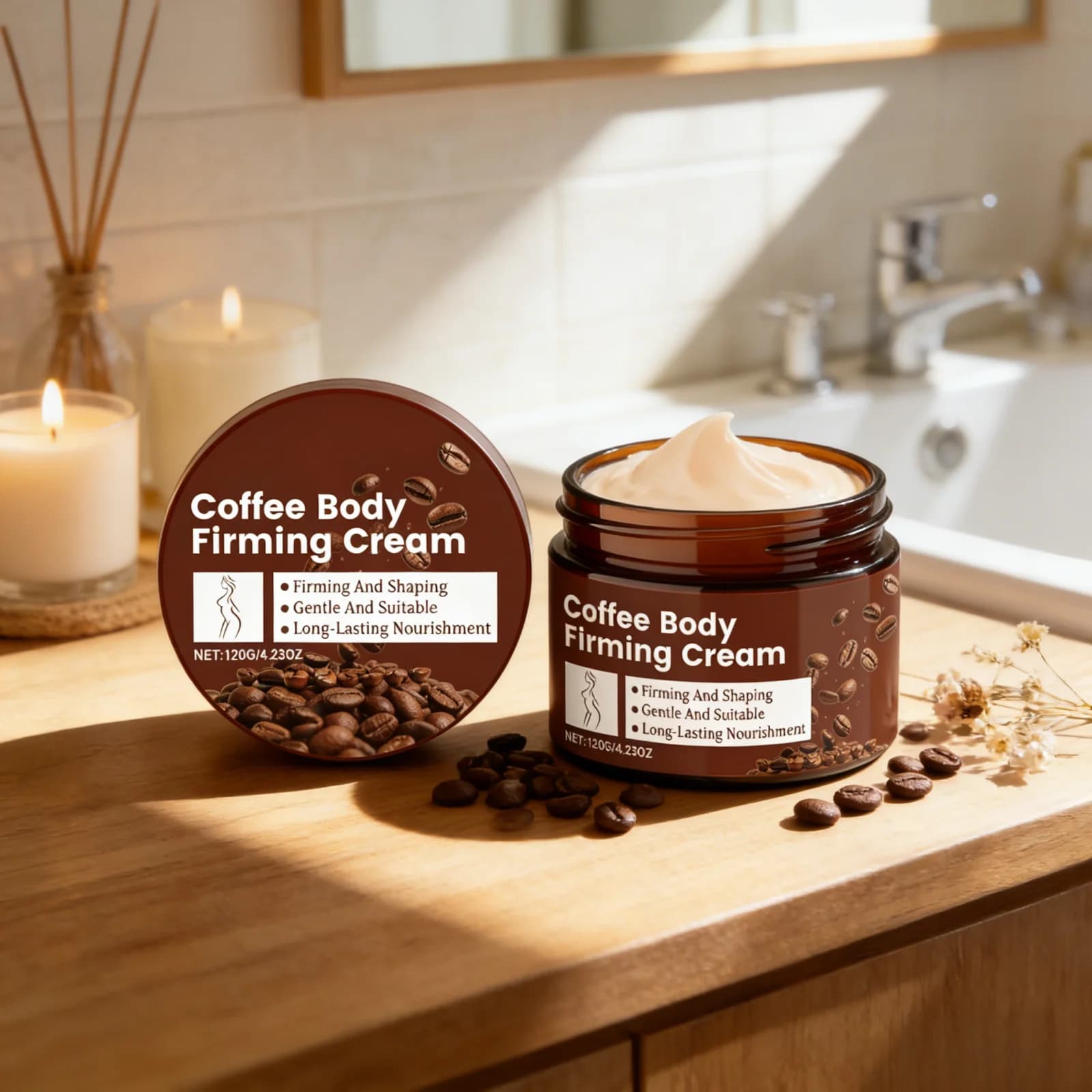 Crème Raffermissante Corps Anti-Cellulite Effet Liftant Non Grasse Adoucissante Sculptante Soin