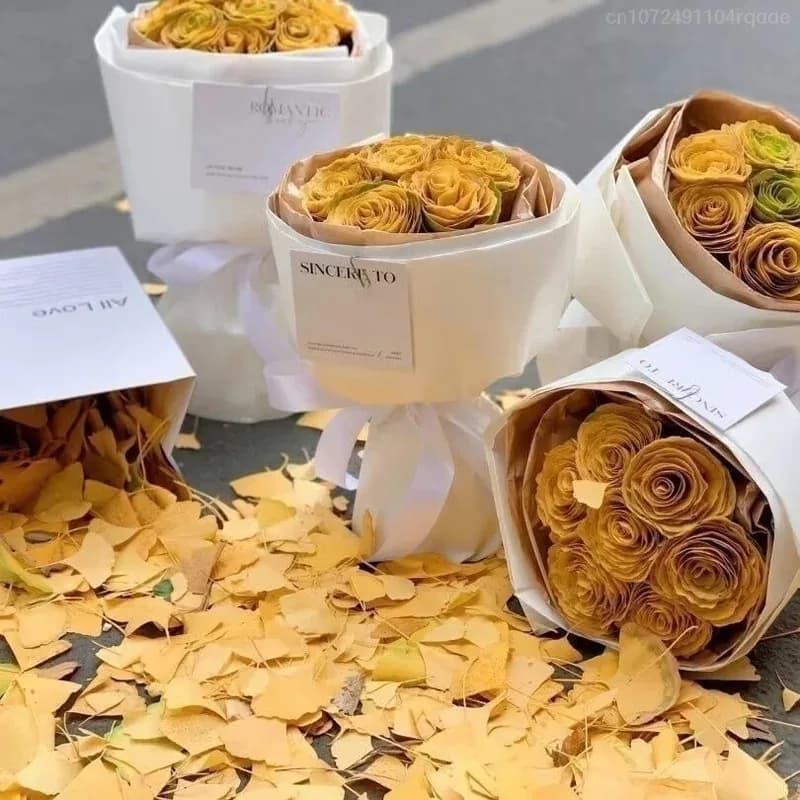 100/250/500g Feuilles de Ginkgo Biloba Séchées Naturelles Pour Remplissage de Vases, Artisanat, Arrangement Floral, Décoration de Café, Art DIY