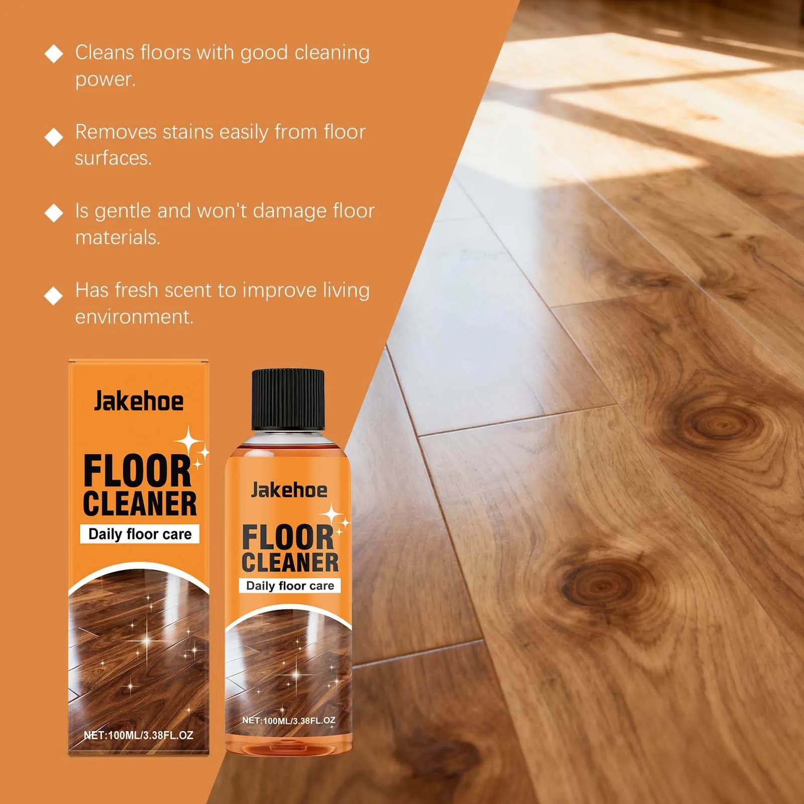 Nettoyant pour parquet naturel, restaurateur de brillance, polisseur pour parquet, entretien quotidien des sols, éclaircissant pour stratifié, éliminateur de graisse et de saleté, soin des sols.