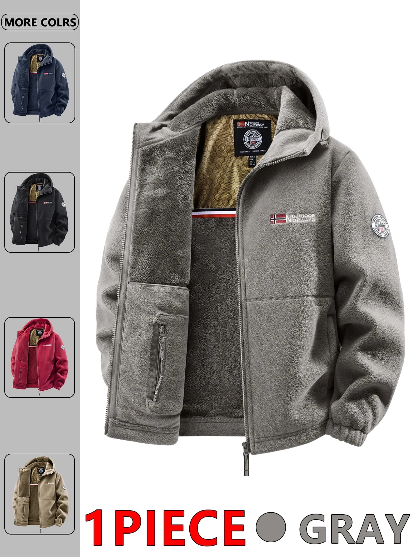 Veste à capuche d'extérieur d'automne et d'hiver pour hommes