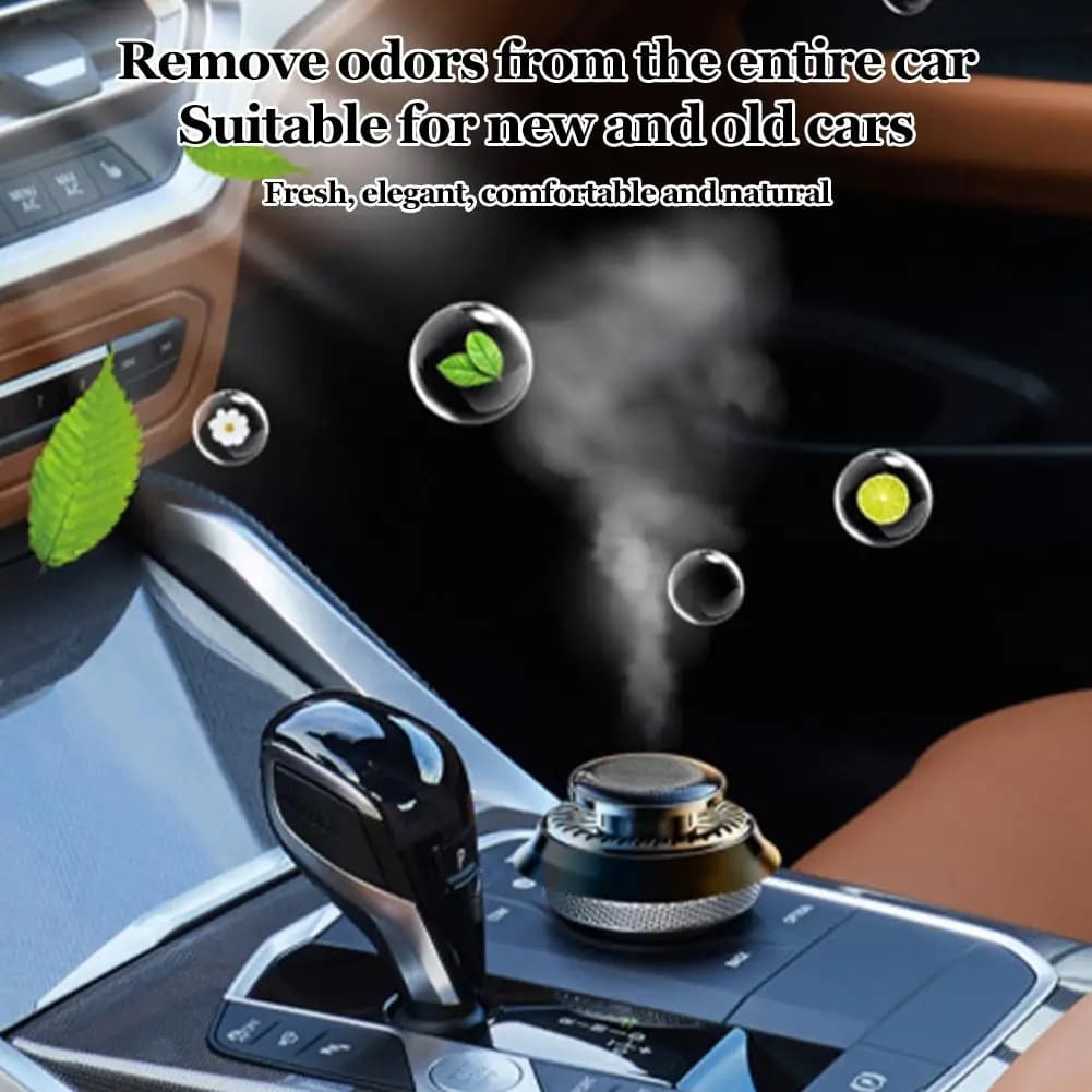 Diffuseur d'huiles essentielles solaire rotatif pour voiture, ornement désodorisant longue durée pour l'intérieur de la voiture