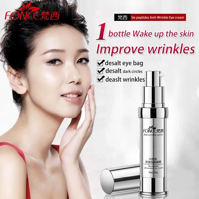 Soins de la peau coréens Anti-rides crème pour les yeux Six Peptides sérum Anti-âge dissolvant cernes sac raffermissant nourrir baume pour les yeux masque 20g