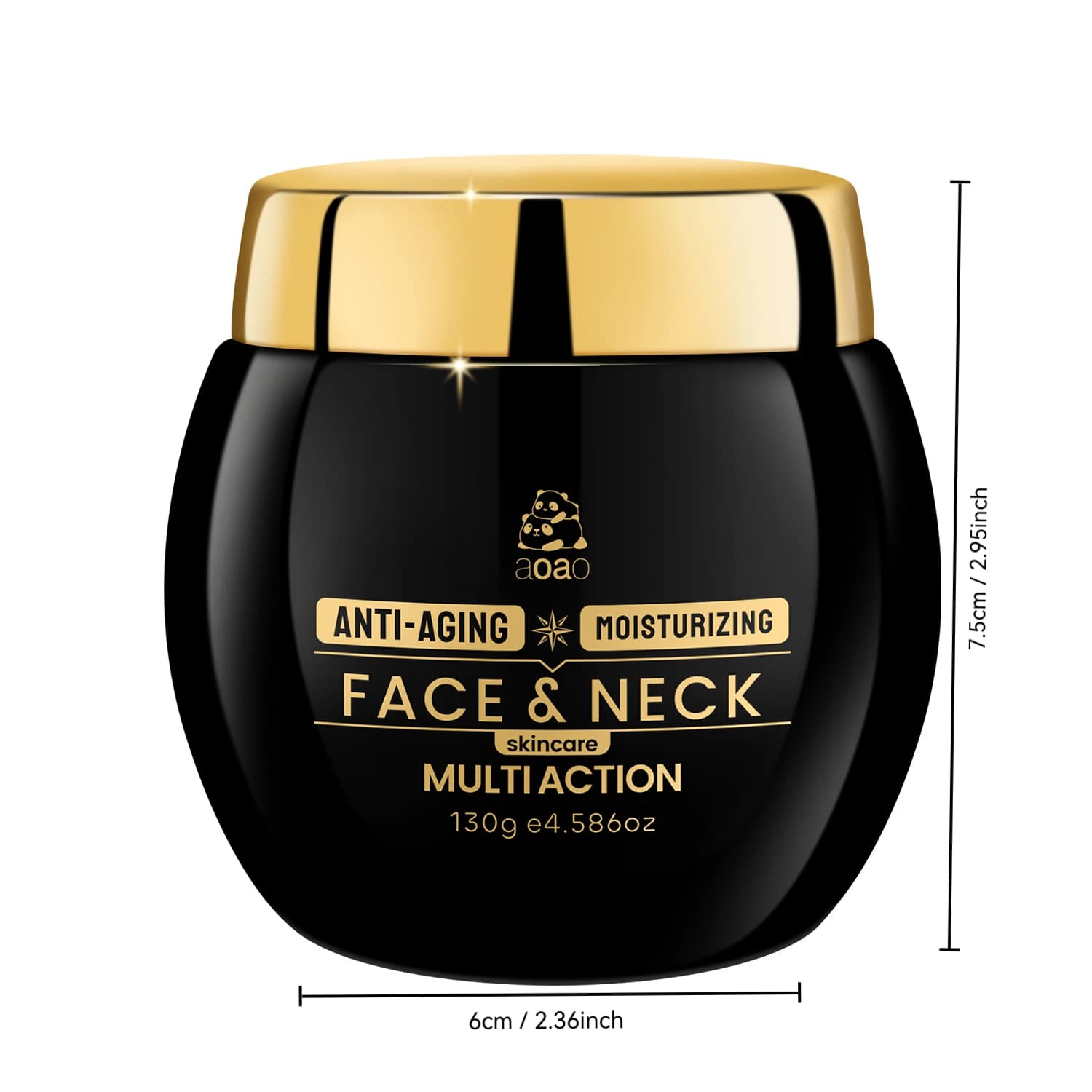 Crème visage AOAO - Acide hyaluronique, peptide de collagène, huile de jojoba et vitamine E - Soin raffermissant et hydratant pour une recherche plus jeune