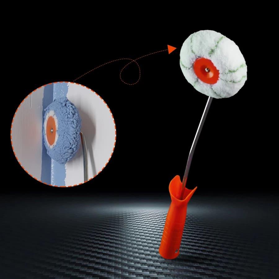 1 rouleau applicateur en forme de citrouille pour 2 peintures; Outils professionnels pour les coins intérieurs; Rouleaux applicateurs professionnels pour les coins