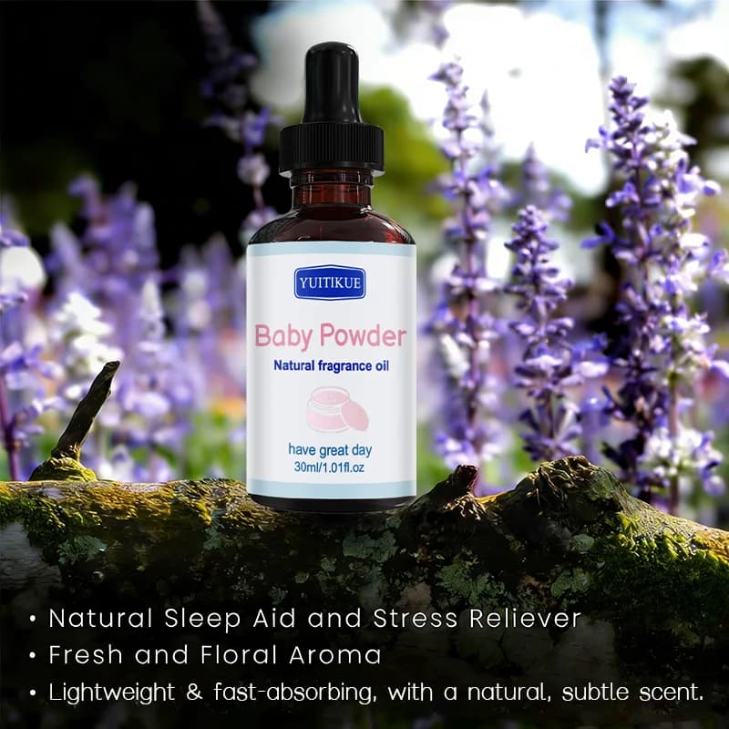 Huile parfumée pour bébé YUITIKUE - Arôme floral frais, relaxation naturelle, idéale pour le sommeil et les soins de la peau 30ml