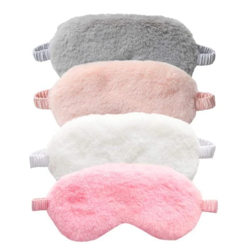 Masque de sommeil en peluche doux avec les yeux bandés, masques pour les yeux mignons, couverture de nuage d'amour, masque en peluche pour la sieste, couverture de santé pour les yeux