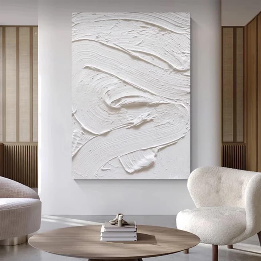 Peinture à l'huile sur toile peinte à la main, couteau d'épaisseur, peinture abstraite, images d'art murales pour décoration de maison, sans cadre, 100%