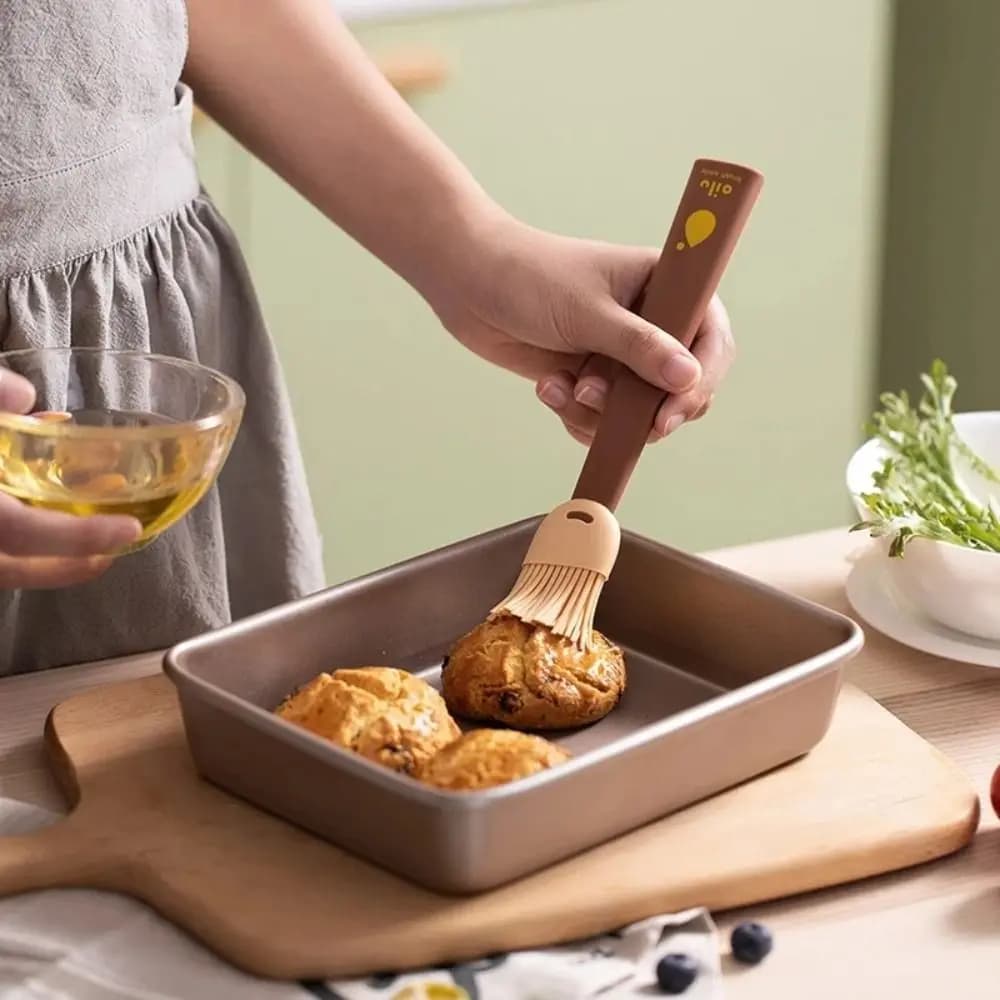 Brosse à huile en silicone de qualité alimentaire, outil de cuisson de cuisine, outils de cuisson portables, non pelucheux, degré de température, pratique