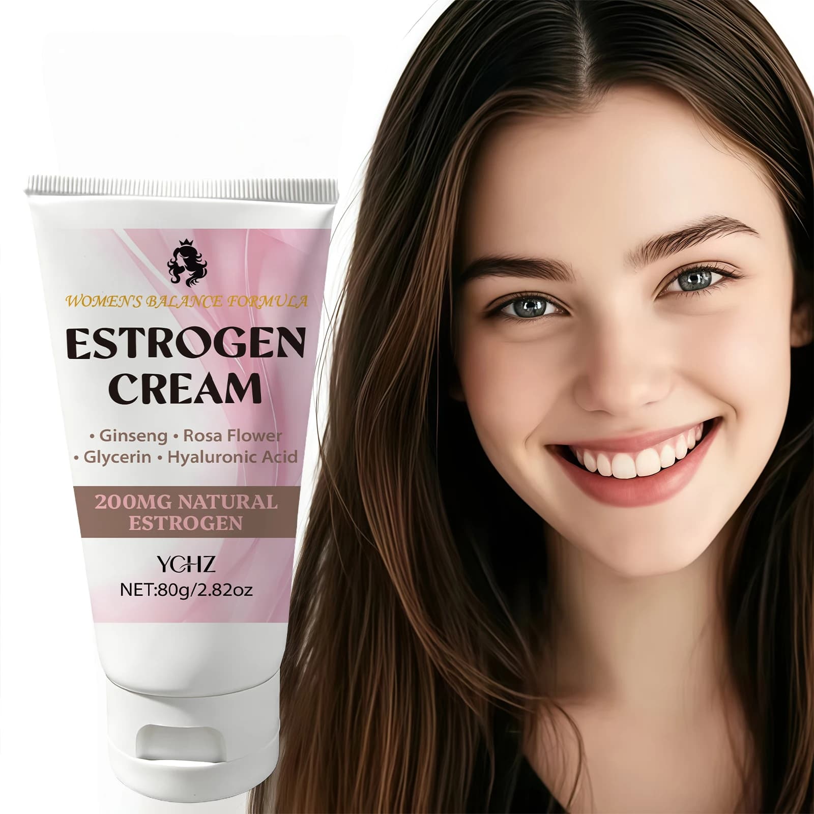 Crème à l'œstrogène pour femmes - œstrogène naturel, contenant du ginseng, du cohosh noir, du thé vert et du calendula - soin corporel doux et délicat