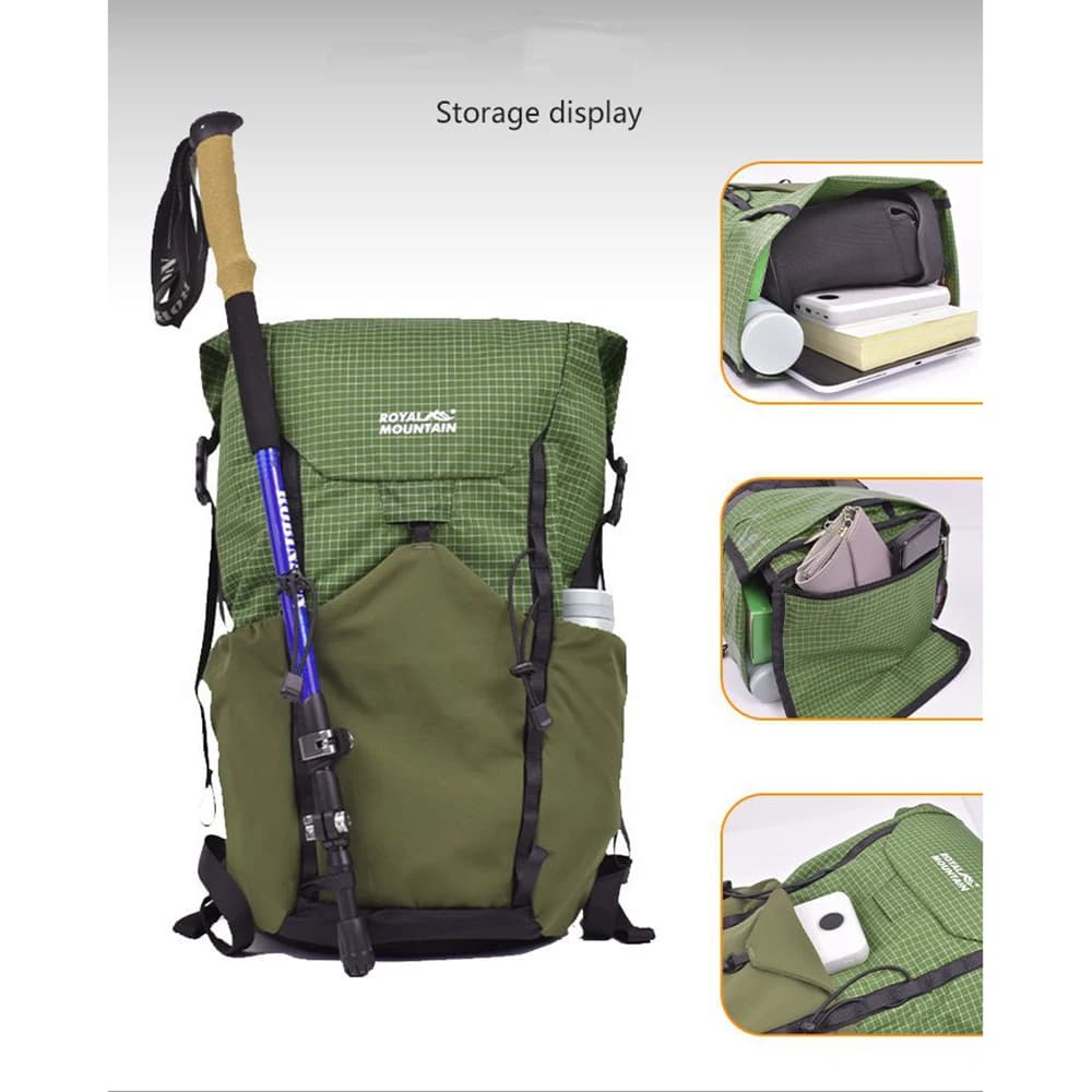 Sac à dos ultraléger 25L UHMWPE XPAC Sac à dos de randonnée pliable - Sac à dos roll-top anti-lash Sac à dos de trekking décontracté seulement 450g