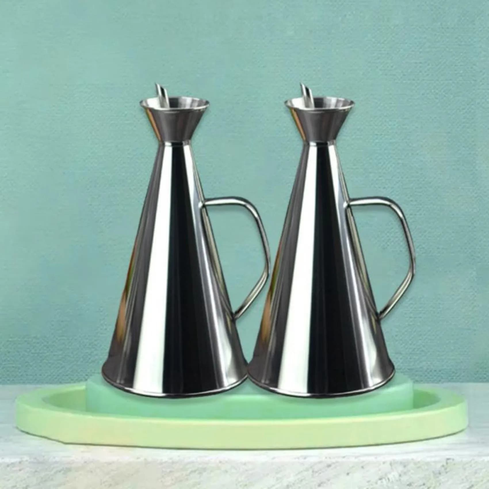 Bouteille d'huile d'olive en acier inoxydable de 500ml, vinaigre aissce, distributeur d'assaisonnement, récipient de stockage de condiments pour la cuisine