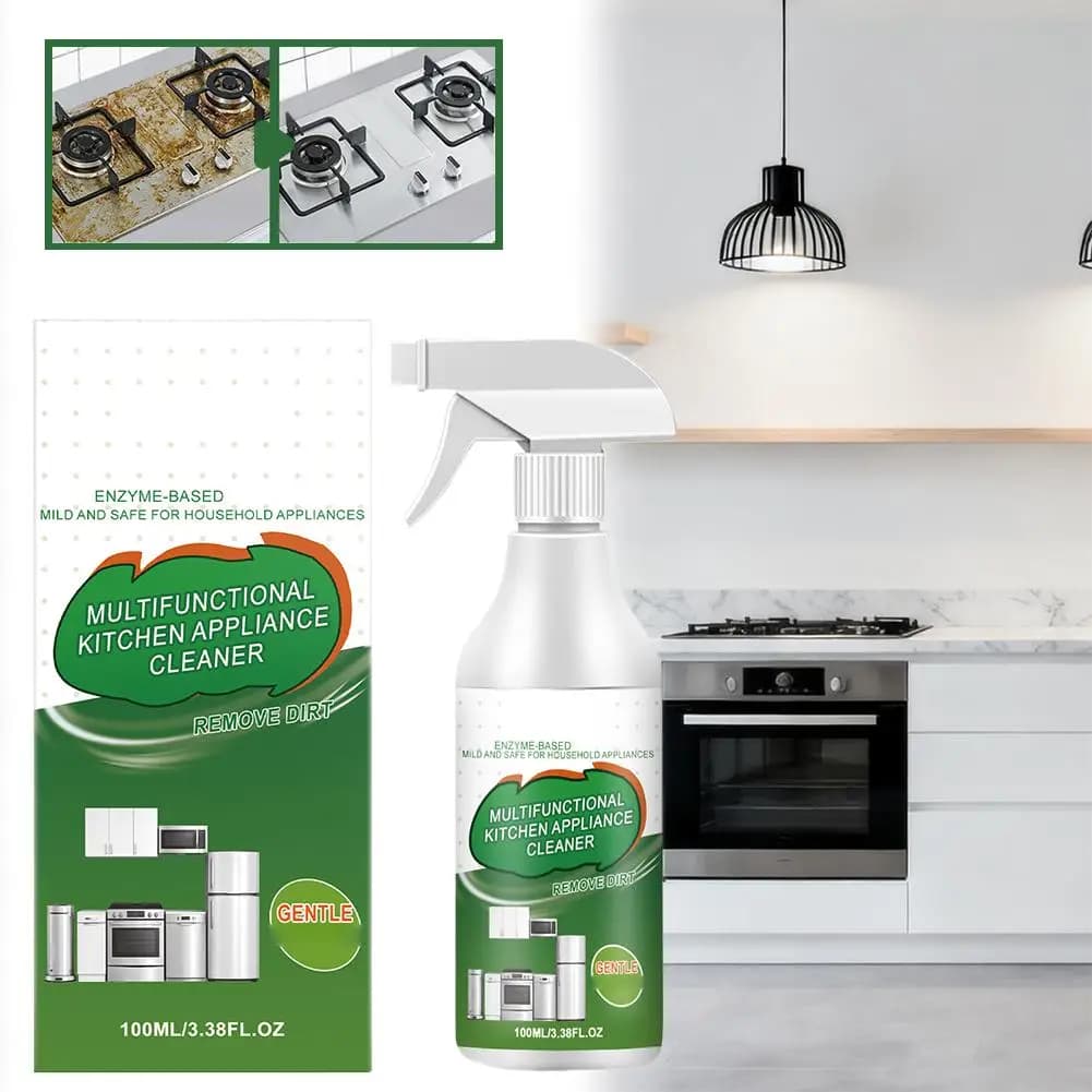 Nettoyant en spray anti-taches d'huile, dégraissant puissant pour cuisine et usage domestique, agent de nettoyage pour graisse tenace, détachant pour cuisine et cuisson