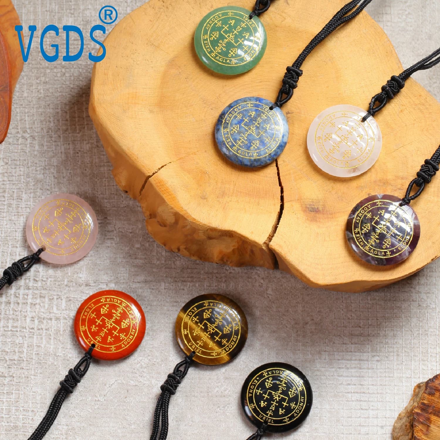 Pendentif en cristal de quartz naturel des sept archanges pour hommes et femmes, amulette de protection des anges, breloque de collier d'énergie spirituelle, bijoux