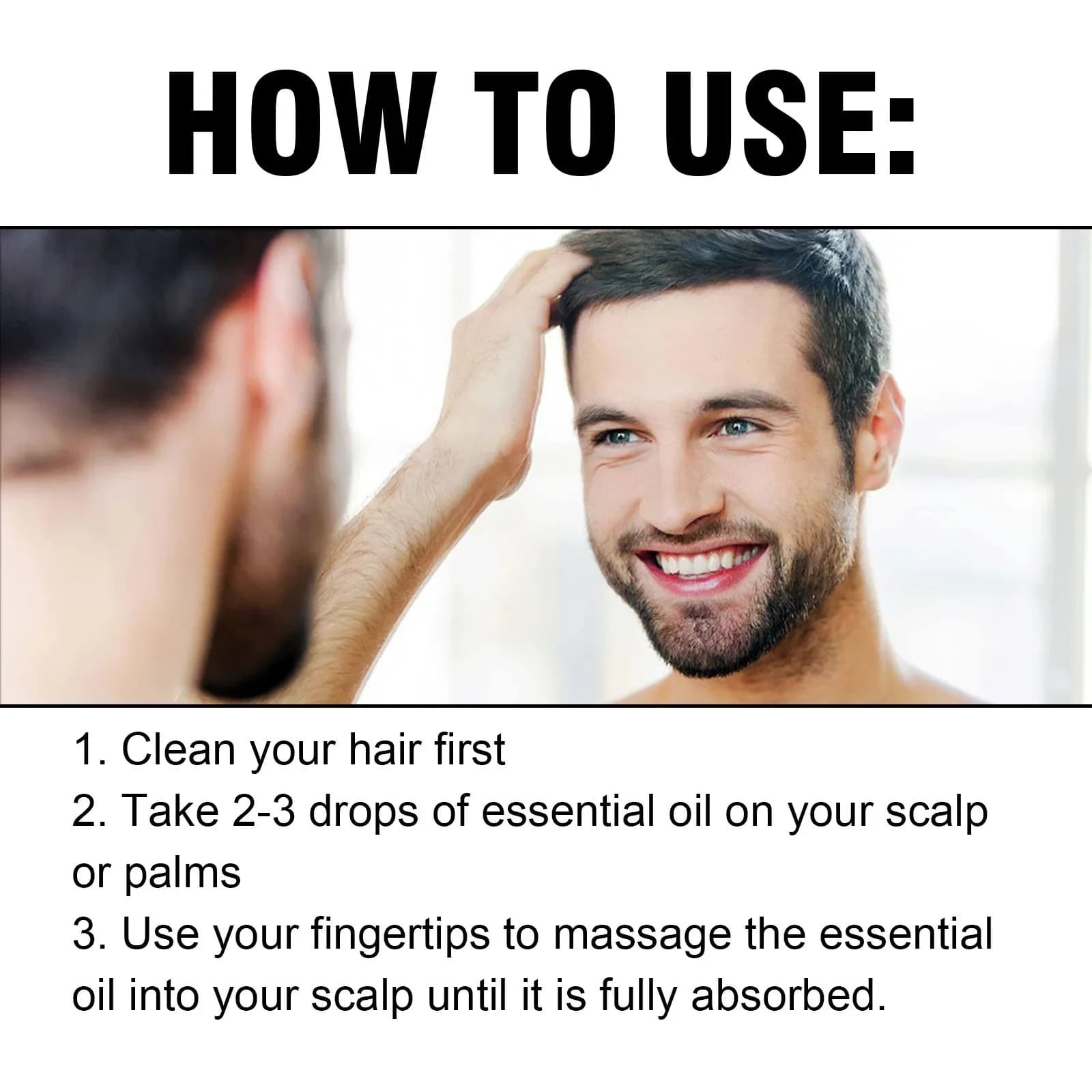 Huile Essentielle Traitante pour la Croissance des Cheveux, Nourrissante et Hydratante, Anti-Frisottis, pour Cheveux Secs et Abîmés, à la Rosemarie, pour la Repousse Capillaire