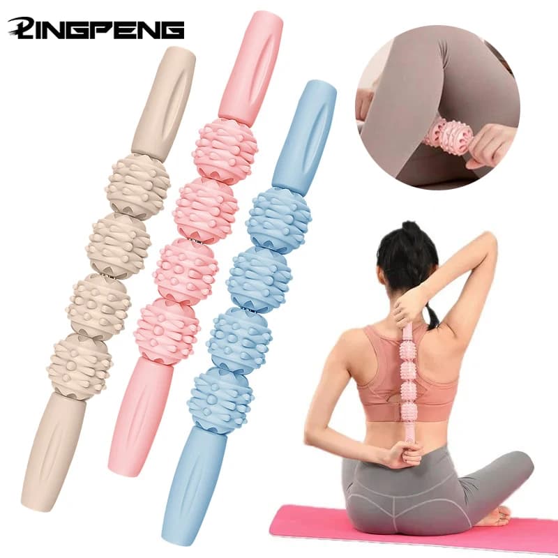 Outil portatif de Fascia de bâton de rouleau musculaire, rouleau de corps pour les tissus profonds des muscles, rouleau de bâton de Massage pour attelles de tibia, dos, cuisse