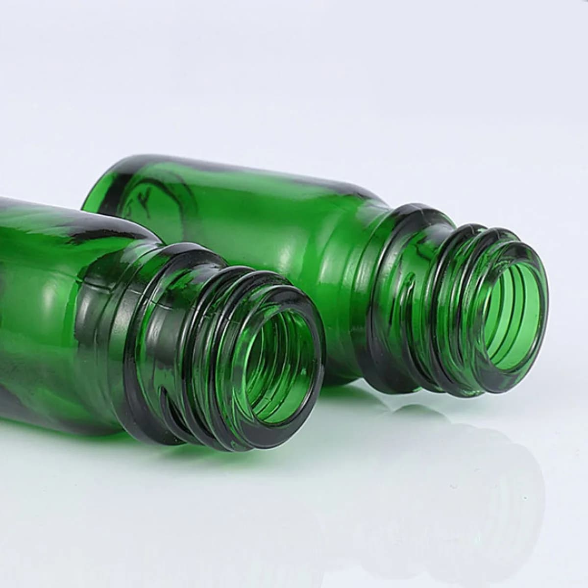 Compte-gouttes en verre vert HI pour aromathérapie, pipent pour parfum essentiel, château, 5ml, 10ml, 15ml, 20ml, 30ml, 50ml, 100ml