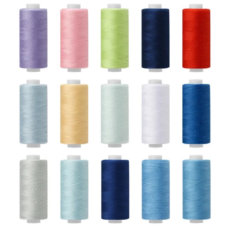 1 lot de 10 rouleaux de fil à coudre en Polyester 402 pour usage manuel et mécanique, 400 Yards, bricolage