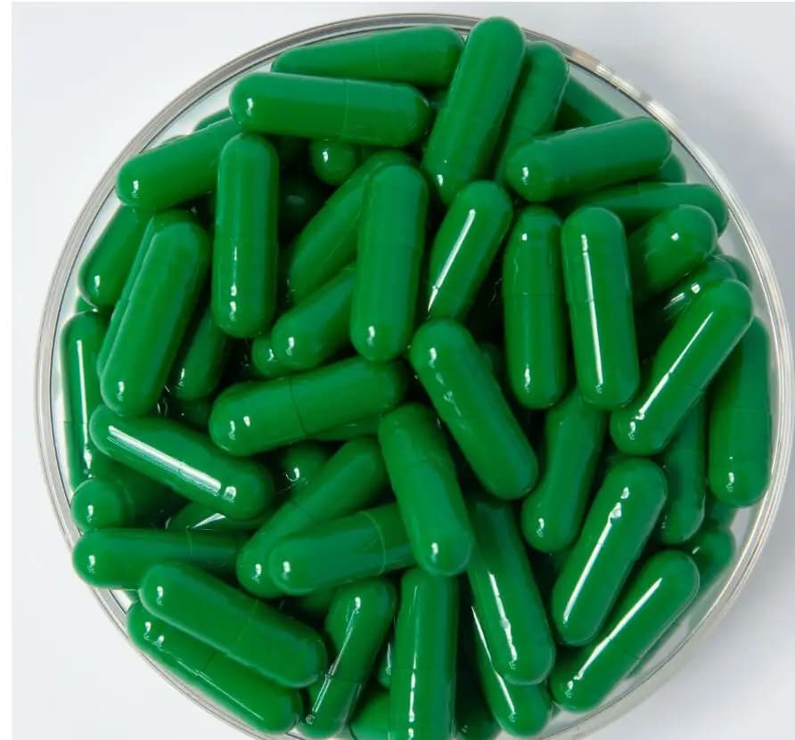 Capsules végétariennes MC Gardens, 1,000 pièces, vertes, blanches, claires, transparentes, en cellulose MC, vides (jointes ou séparées)