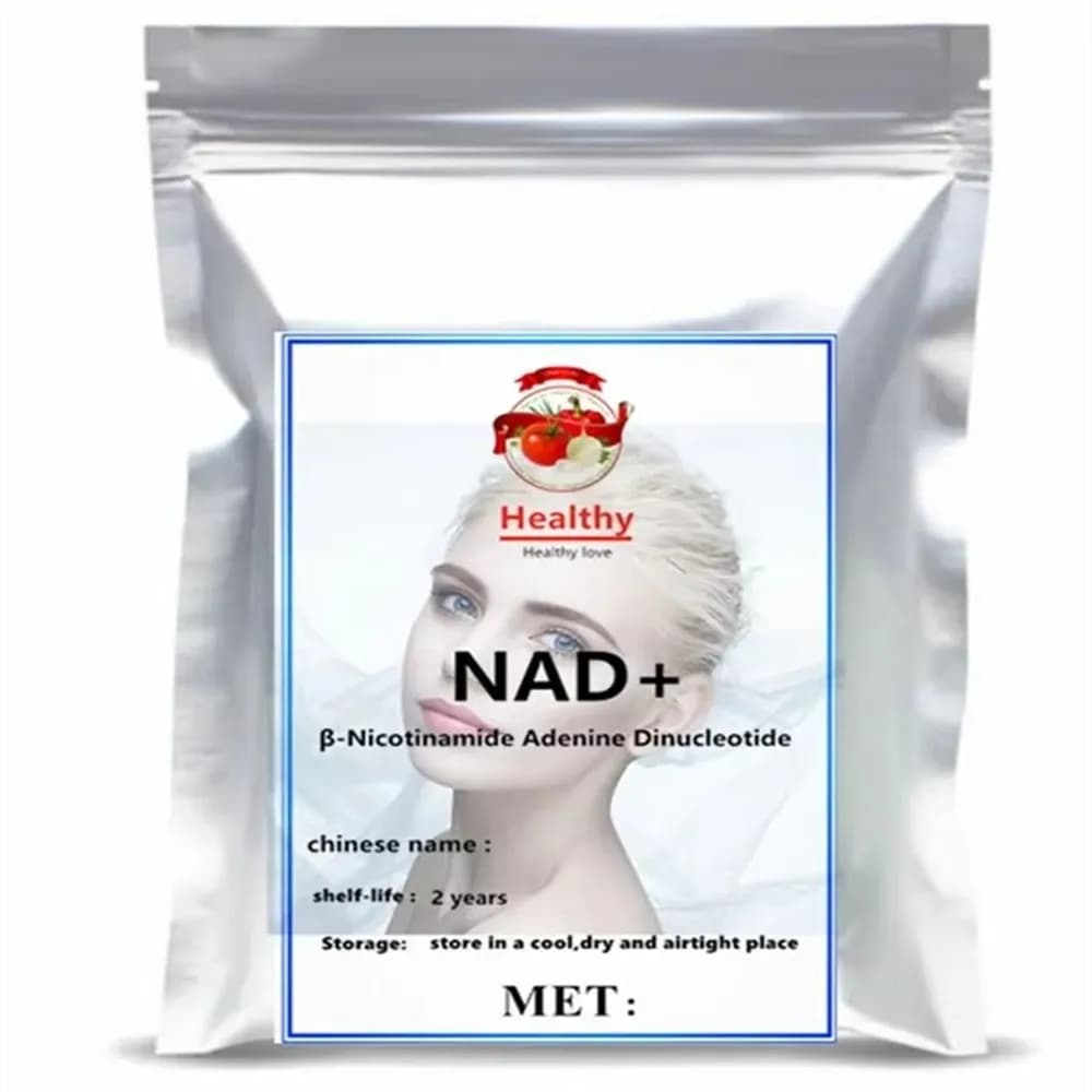 Poudre de NAD+ pure à 99 % dans des sacs multicouches personnalisés spécialisés en usine