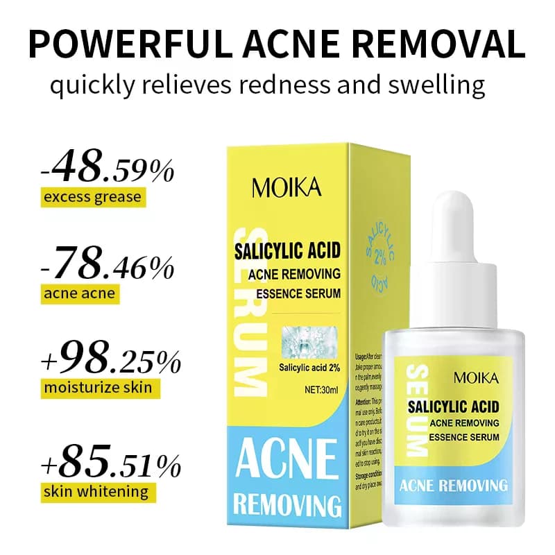 Sérum Essentiel Purifiant à l'Acide Salicylique MOIKA – Soin Hydratant et Séborégulateur pour la Peau