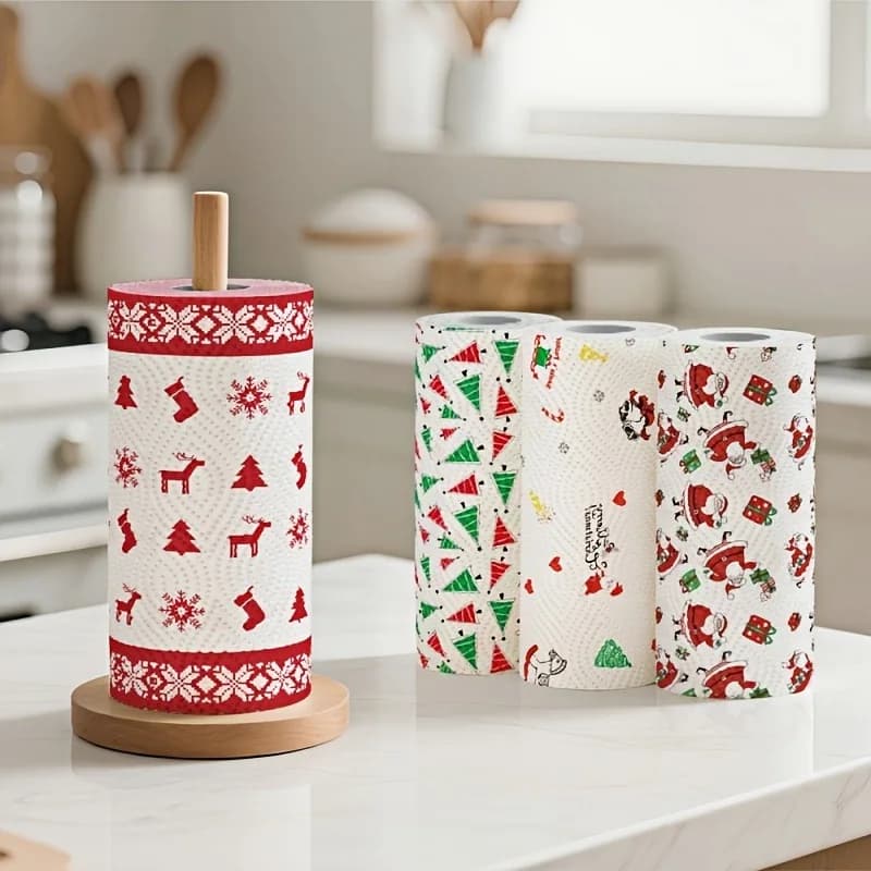3/1 rouleaux de papier de cuisine de Noël