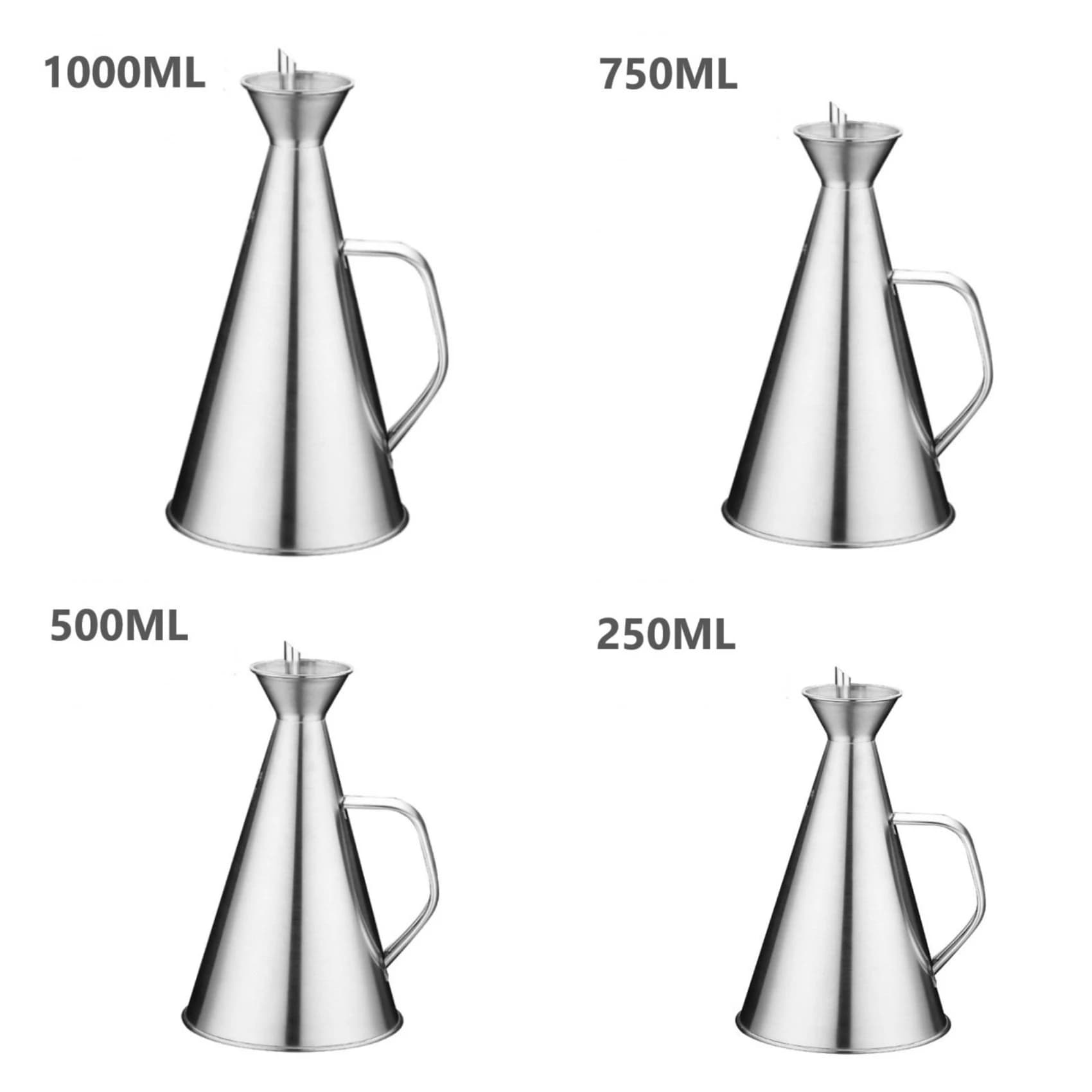 Bouteille d'huile d'olive en acier inoxydable de 500ml, vinaigre aissce, distributeur d'assaisonnement, récipient de stockage de condiments pour la cuisine