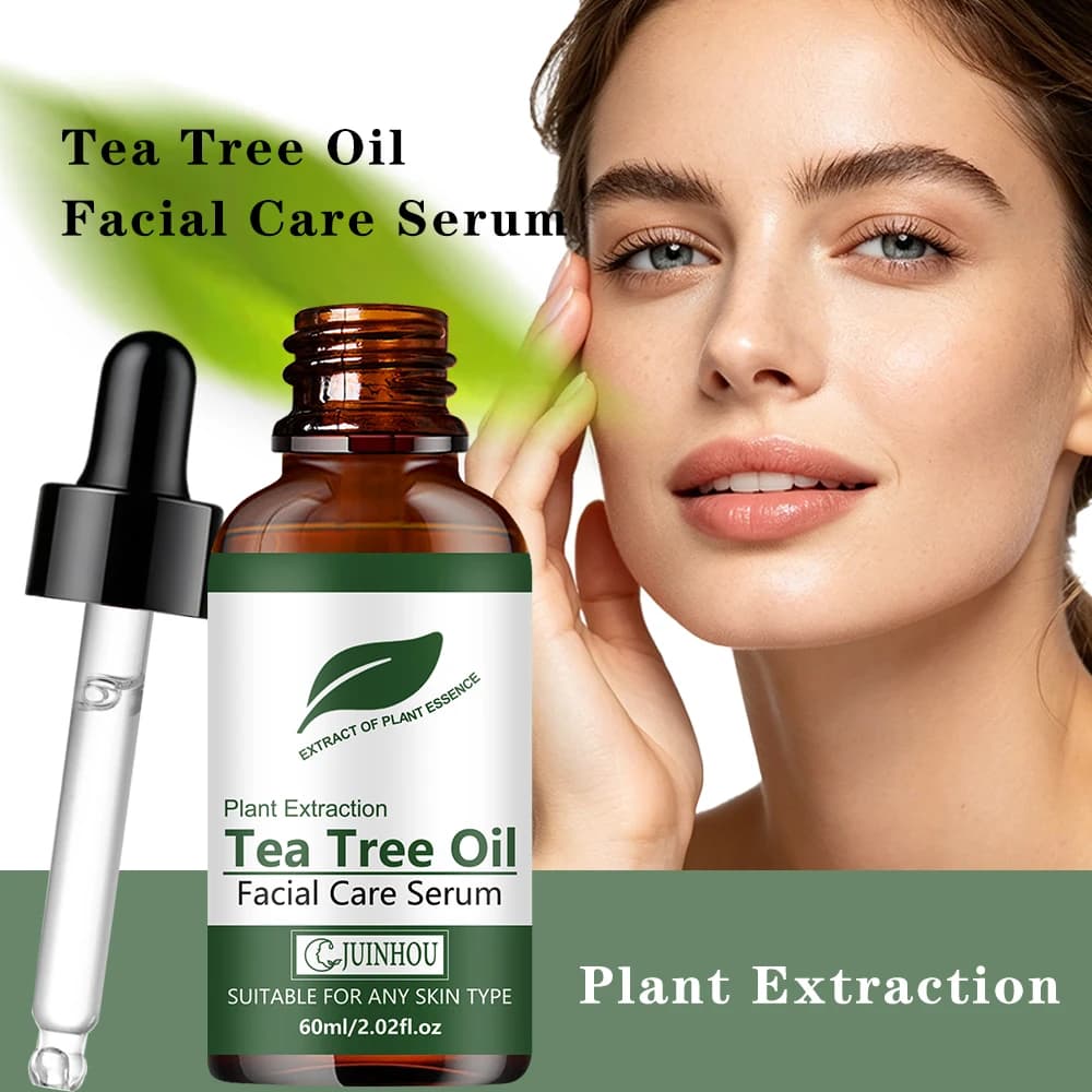 Sérum hydratant pour le visage à l'huile de thé vert JUINHOU, nettoie/propulse la peau, réduit l'apparence des taches brunes, des décolorations