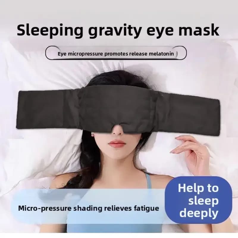 Masque pour les yeux par gravité pour sommeil profond, blocage de la lumière, réduction du bruit, bandeau pour dormir, aide à la sieste confortable, outil de Relaxation pour dortoir de bureau