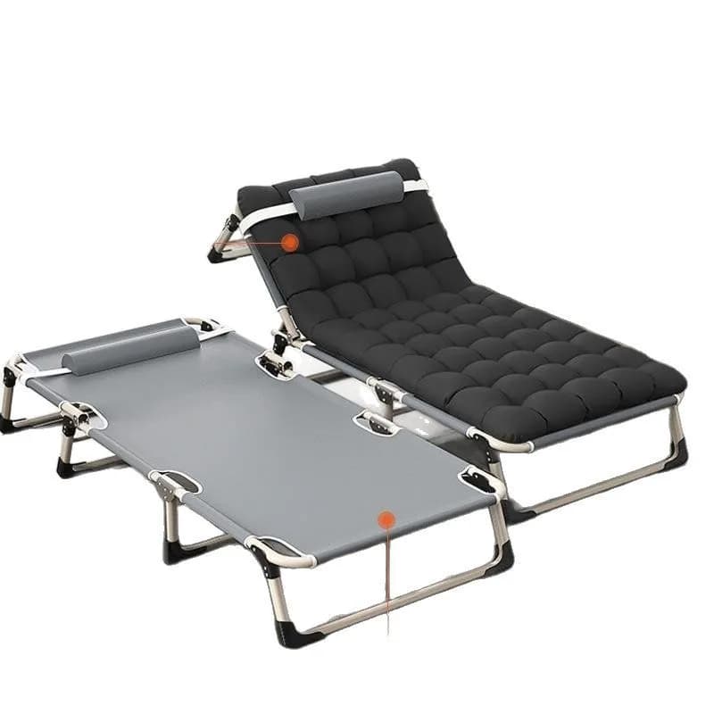 Lit pliant lit simple maison lit de sieste simple bureau lit de sieste en plein air chaise inclinable multifonctionnelle quatre vitesses réglables