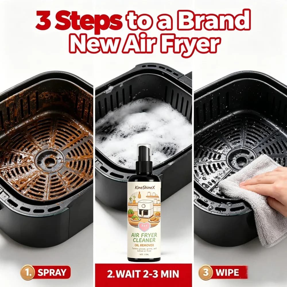 Nettoyant pour friteuse à air, Spray dégraissant puissant pour four - Nettoyant haute performance pour hotte de cuisine, Dégraissant facile à appliquer et à essuyer