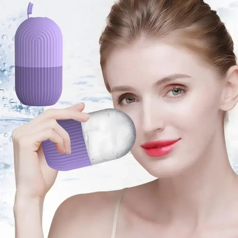 Rouleau de glace pour le visage, moule en silicone pour massage beauté, pour les poches sous les yeux, rouleau facial rétrécissant les pores, moule multifonctionnel