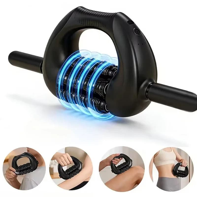 Masseur électrique à rouleaux rechargeable sans fil pour la relaxation musculaire, outil de massage profond des tissus pour soulager les douleurs aux pieds, aux mollets et aux jambes