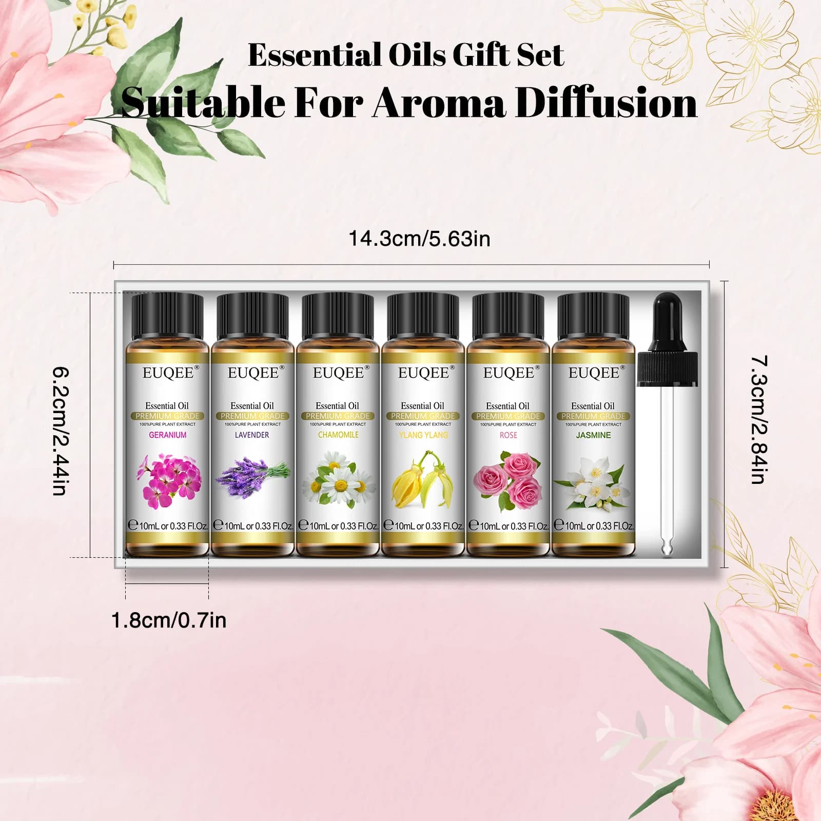 EUQEE – ensemble d'huiles essentielles série florale