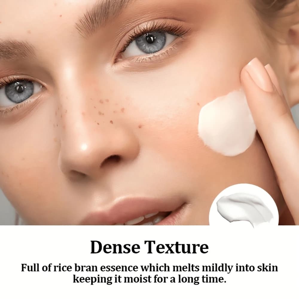 SUYARUN crème hydratante pour le visage à l'extrait de riz coréen 24H humidité - soin nourrissant éclaircissant pour peaux sèches et sensibles tous types