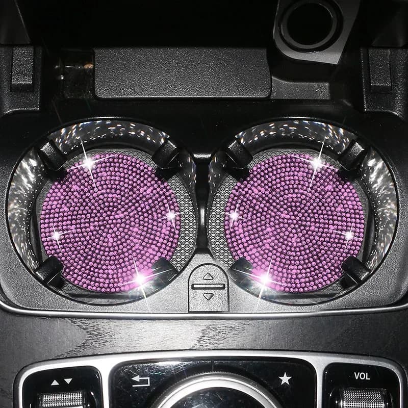 Dessous de verre de voiture avec cristal