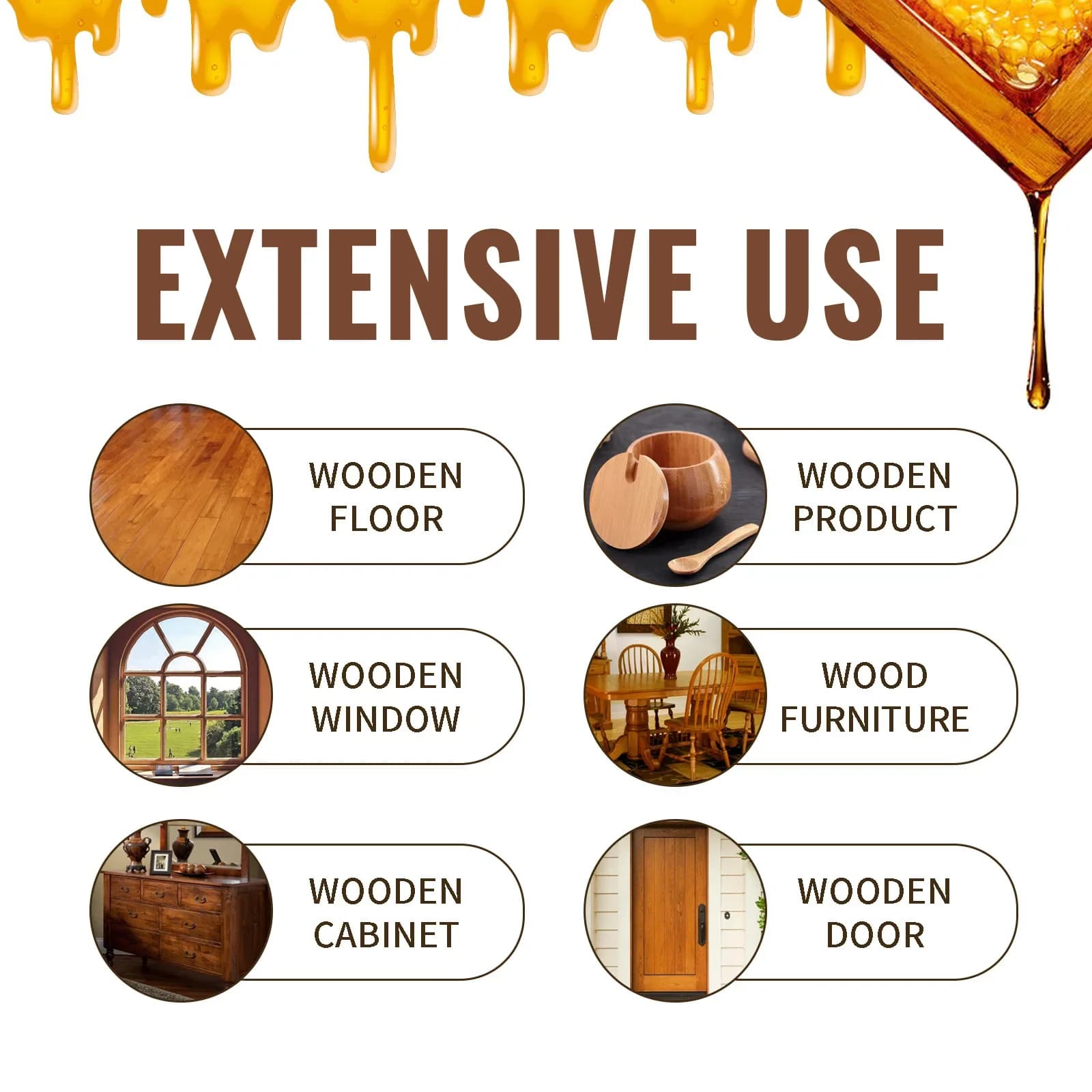 Cire d'abeille pour le soin des meubles et des sols, cire naturelle avec huile d'avocat pour réparer les rayures, restaurer la brillance et protéger les surfaces en bois, 1 ensemble