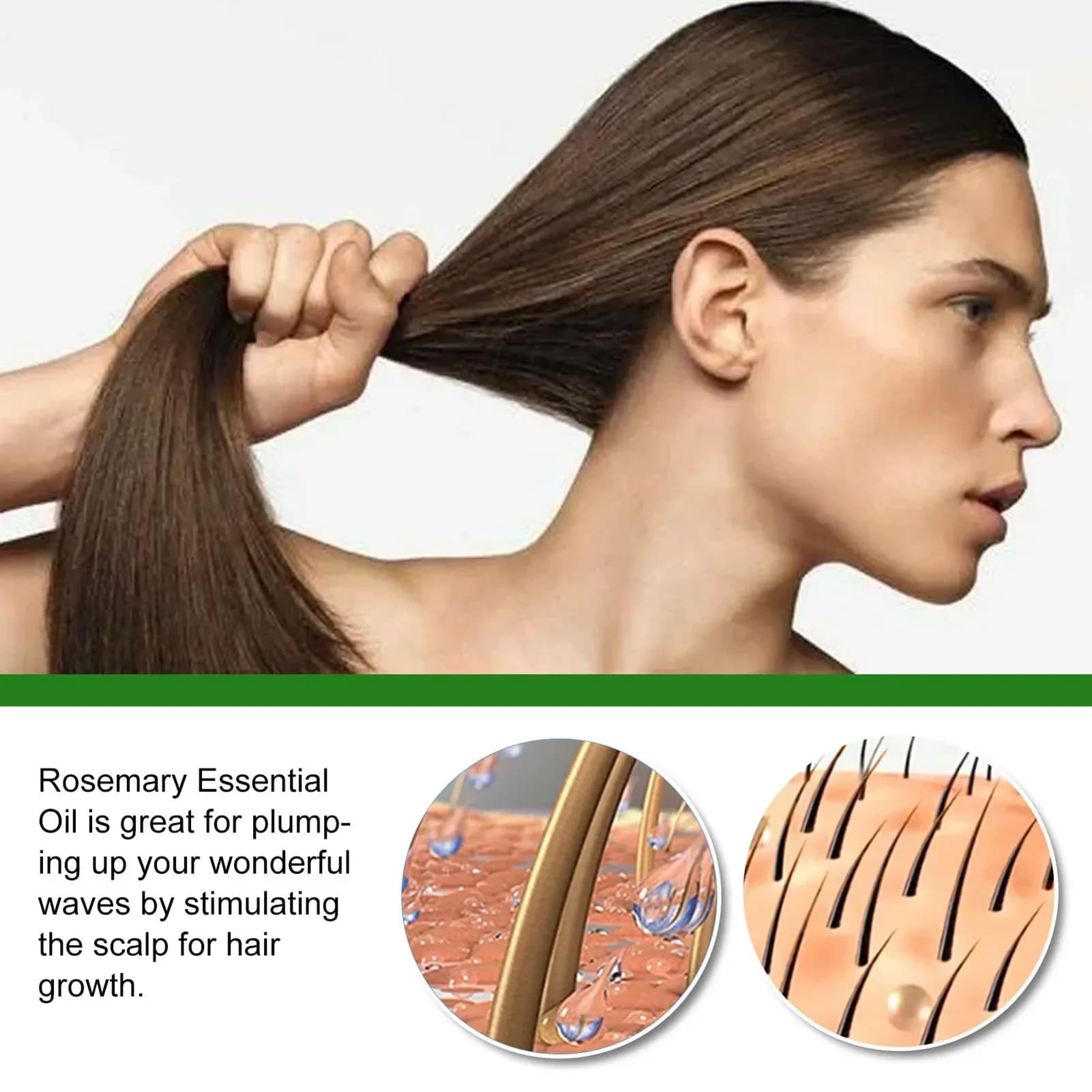 Huiles essentielles de romarin pour la croissance des cheveux