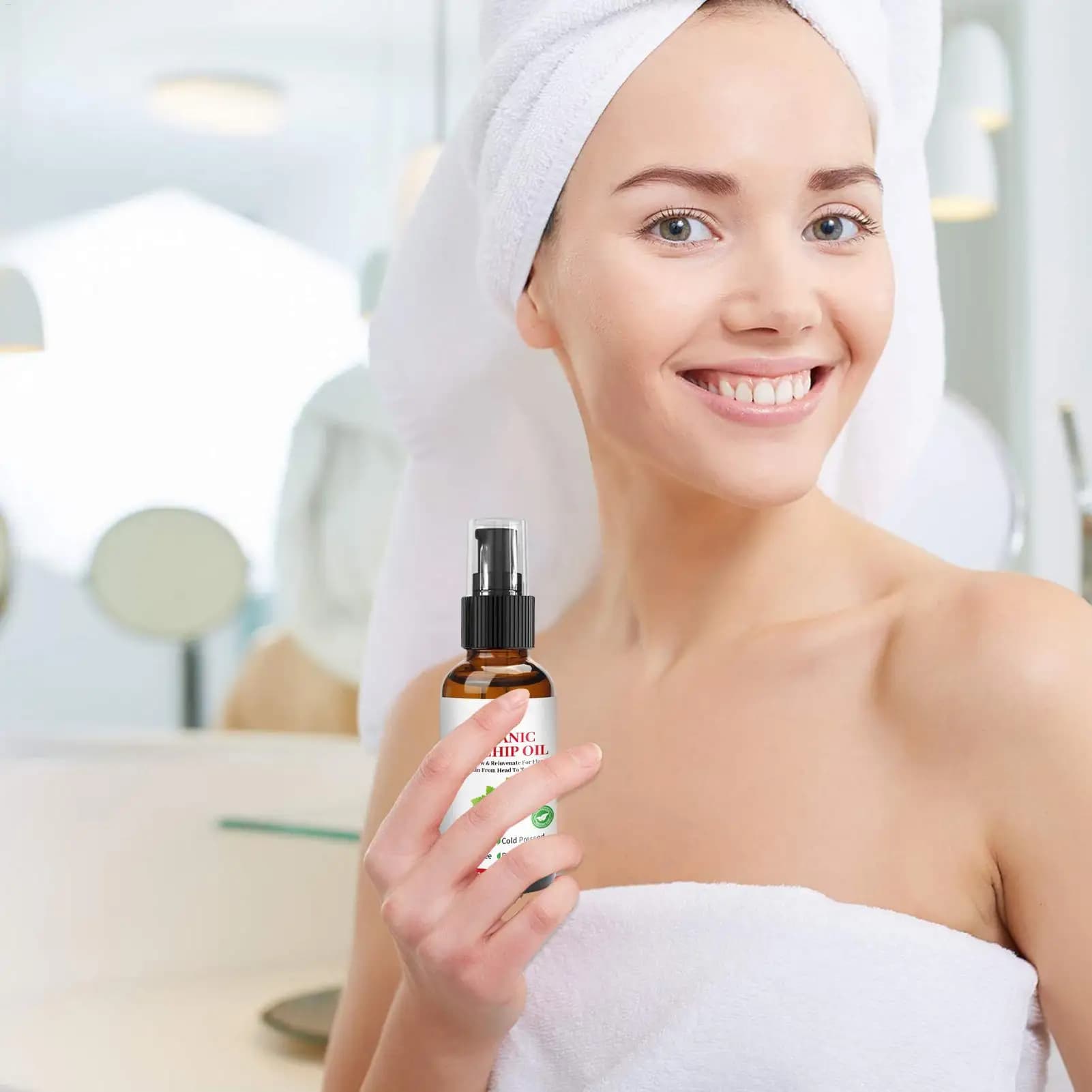 Huile pour le visage à l'huile de rose musquée biologique 30 ml