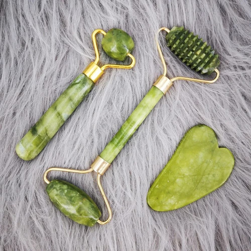 Rouleau de Massage en Jade naturel