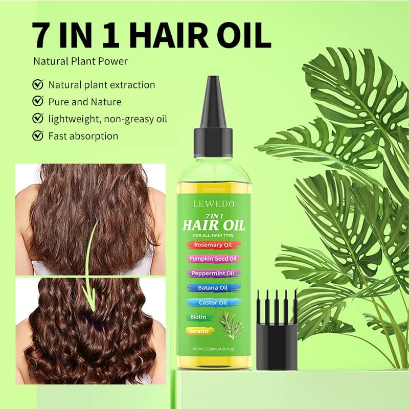 Sérum capillaire 7 en 1, huile pour renforcer lisser les racines, nourrissant en profondeur, réparation, produit capillaire crépus, Essence de soin pour hommes et femmes, 120ml