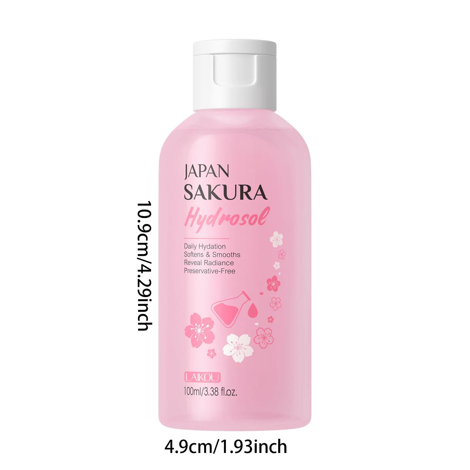 Tonique facial hydratant et éclaircissant à l'eau de Sakura japonaise 100ml, brume apaisante pour peaux ternes et irrégulières, minimise les pores