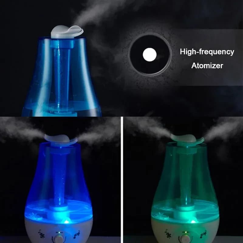 Humidificateur d'air à ultrasons avec double pulvérisateurs pour bureau