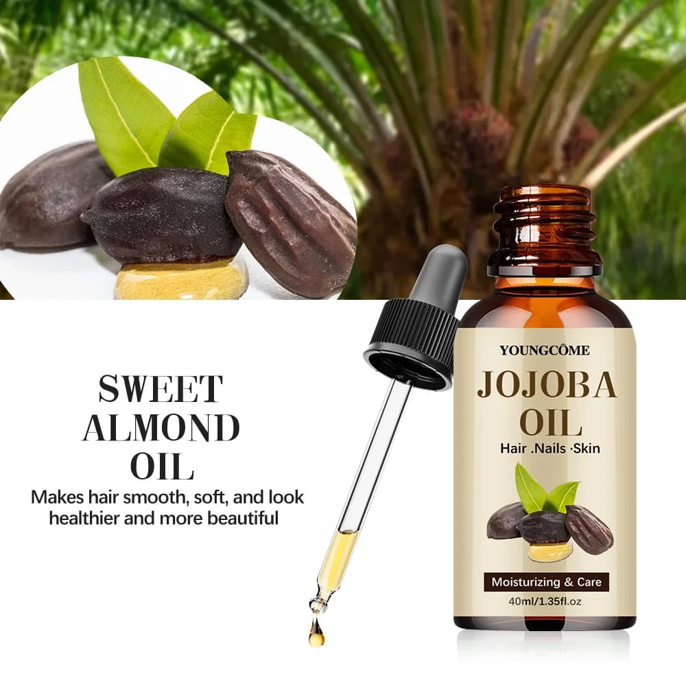 YOUNGCOME JOJOBA huile soin des cheveux huile essentielle Anti-frisottis huile pour cheveux lisses sérum Anti perte cuir chevelu Massage Spa traitements soins des cheveux