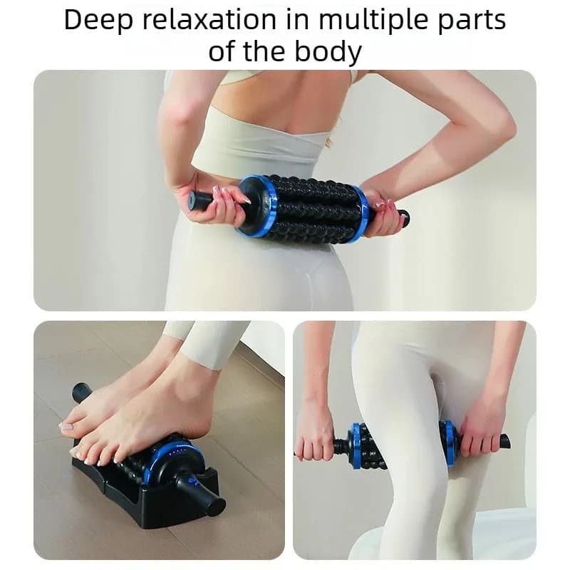 Rouleau de massage électrique pour relaxation musculaire, masseur de fascia, masseur corporel de fitness, masseur percussif pour pieds et jambes
