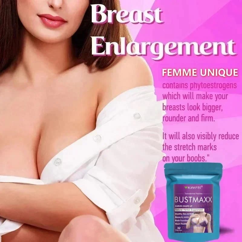 BUSTMAXX-Supplément d'augmentation mammaire de force clinique, patchs transdermiques produits aux États-Unis, cadres de fenugrec