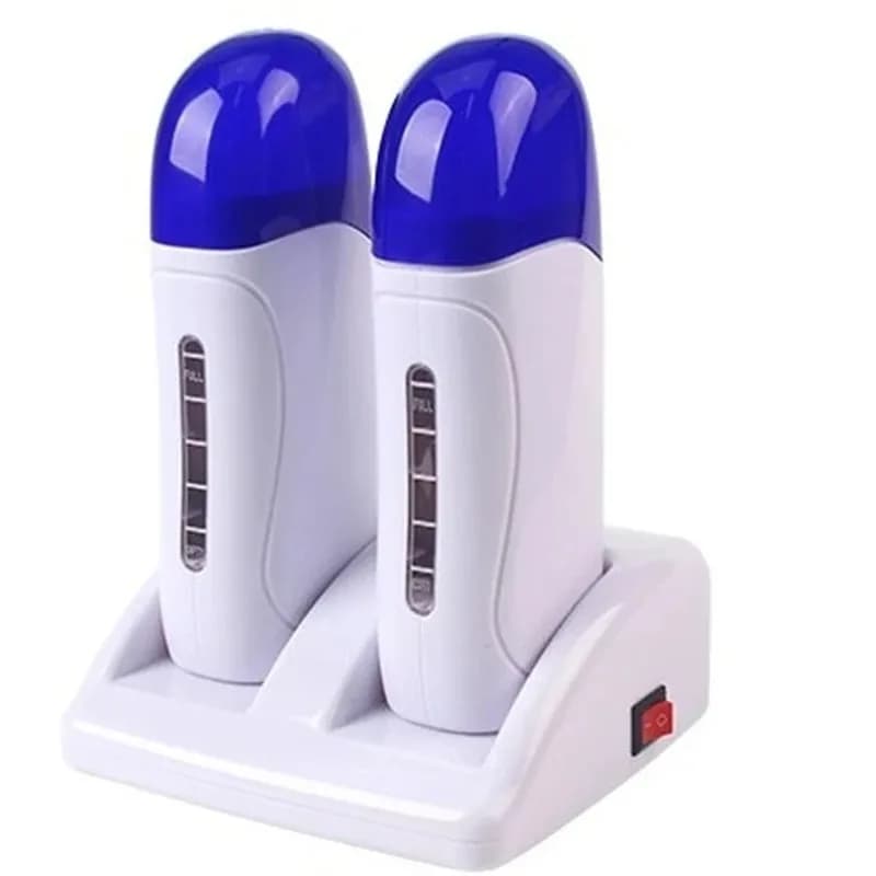 Épilateur électrique double chauffe-cire à prise UE, base de rouleau de cire rechargeable pour épilation, machine dépilatoire